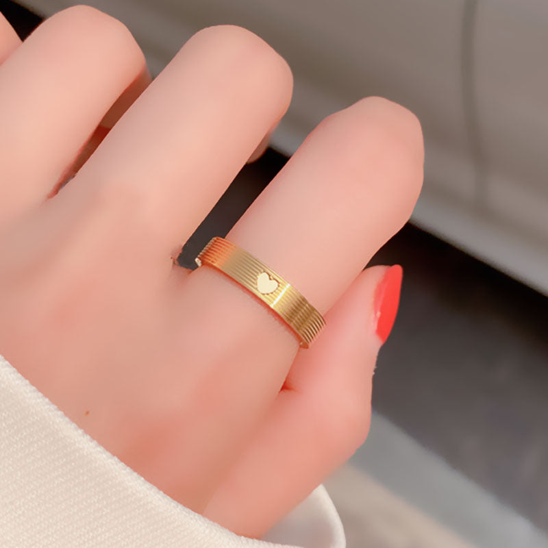 Couple Rings Geometric Korean 18K Gold Plated Rings Individual Packed Customizable Rings Perfect For Festivals