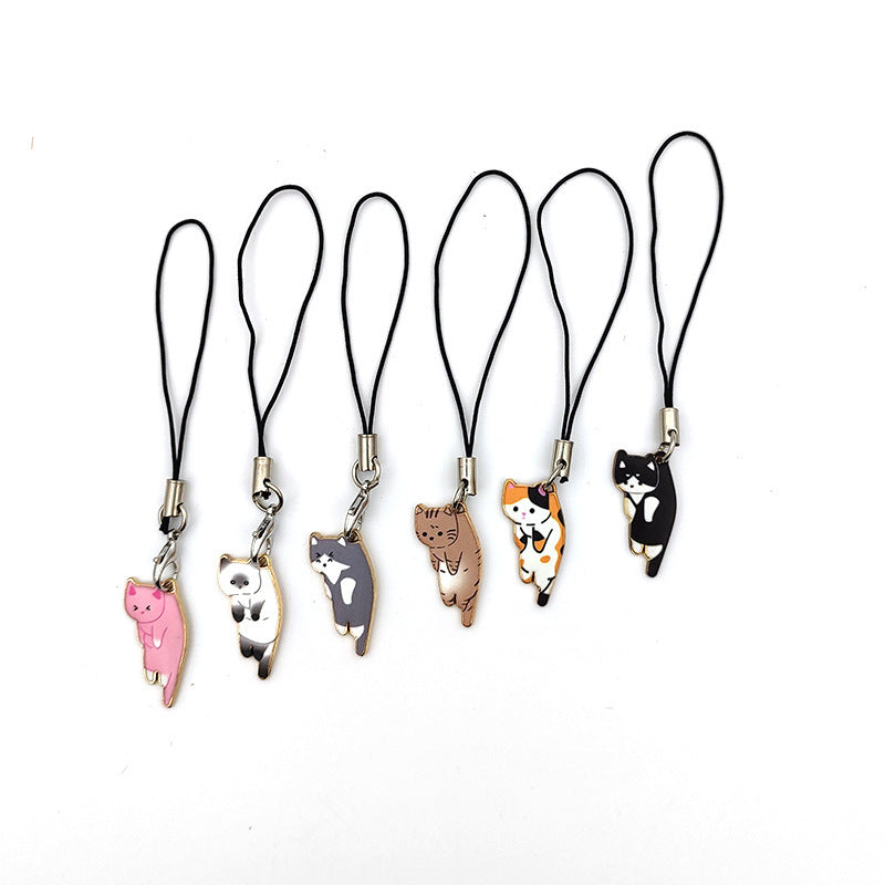Cute Kitty Pendant Keychain Cat Design Charm For Phone Accessories And Cat Lovers Gift Ideal Gift For Cat Fans