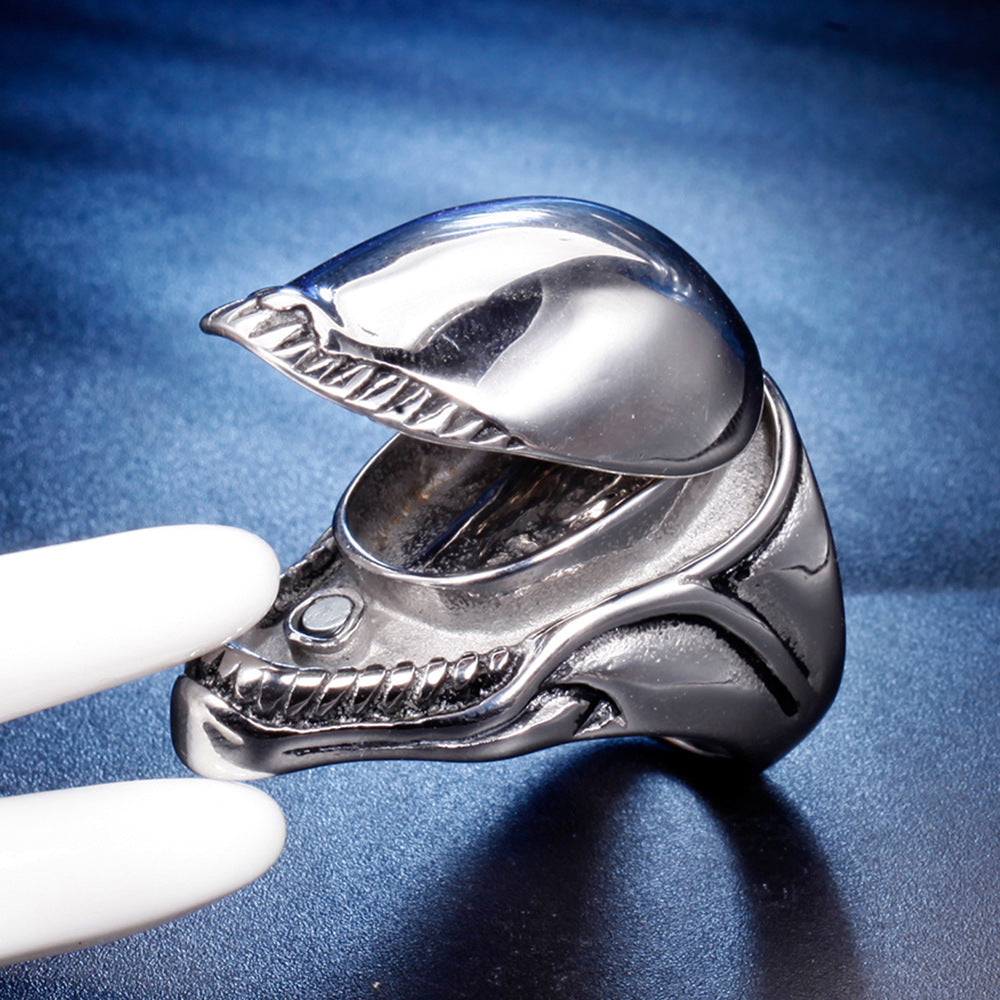 Mens Fashion Ring European And American Style Steel Band For Him Size 7 8 9 10 11 12 13 Versatile Style Accent