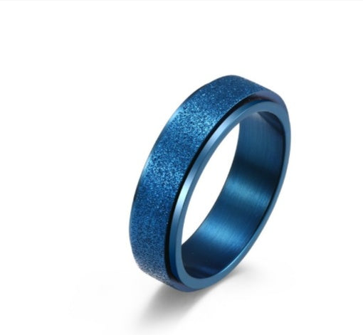 Spinner Ring Rotating Fidget Ring Alloy Metal Band Stress Reduction Durable Design Stylish Band Various Colors