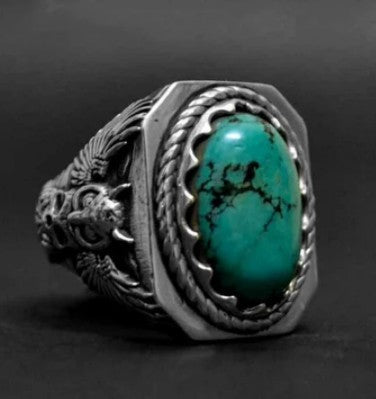 Mens Geometric Ring Electroplated Steel Tone European American Fashion Accessory Durable Modern Statement Band