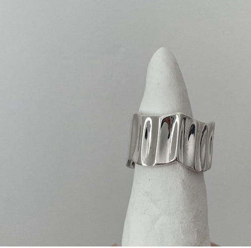 Japanese Korean Style Silver Ring For Women S925 Adjustable