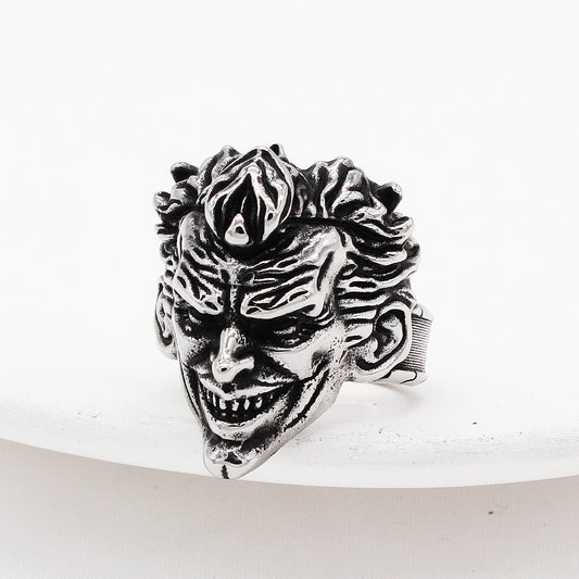 Mens Titanium Ring Wide Band Retro Punk Rock Ring For Men Biker Style Color Jewelry Size 7 8 9 10 11 Style Pro