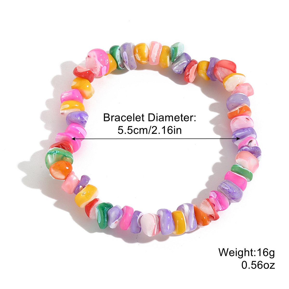 Womens Handmade Turquoise Stone Beaded Bracelet Elastic Boho Style With Colorful Crystal Beads For Everyday Wear