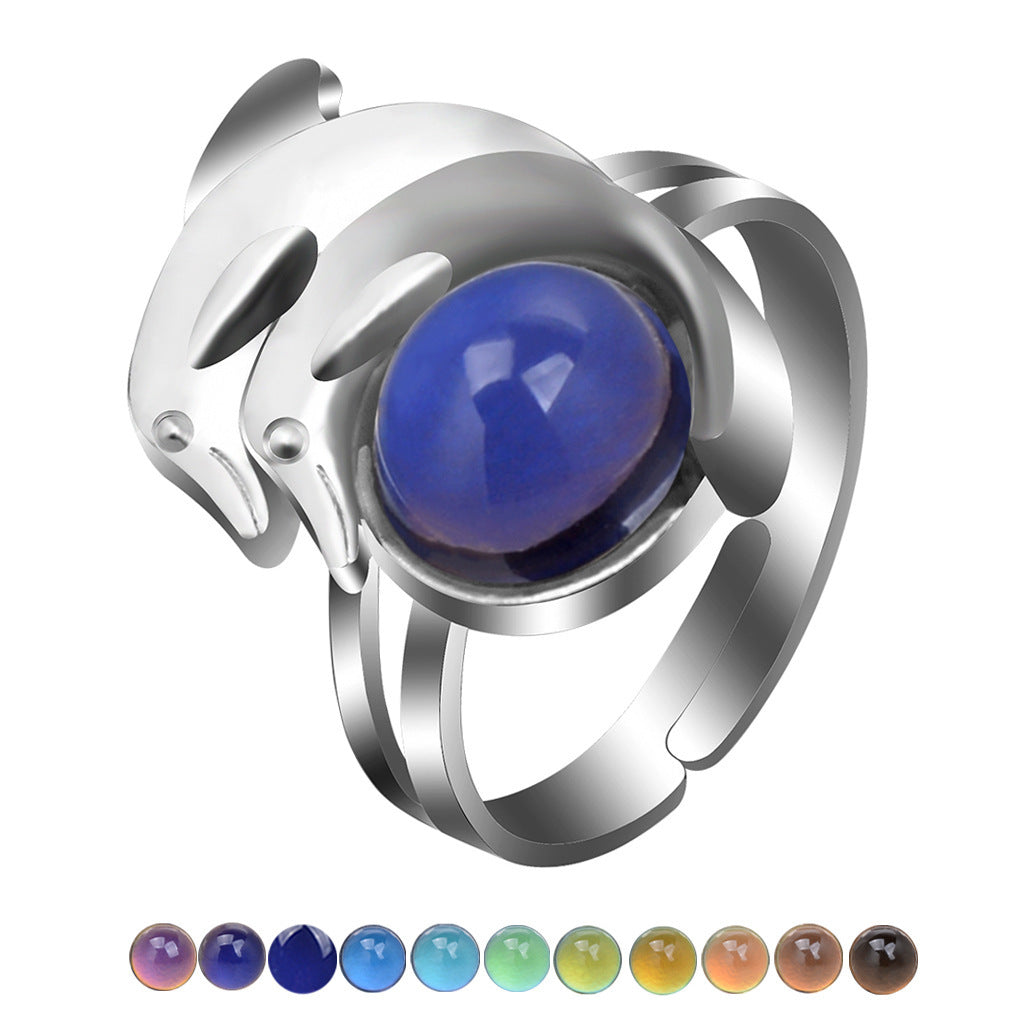 Womens Adjustable Ring With Drop Shape Gemstone Electroplated Zinc Alloy Metal Acrylic Gem Retro Palace Flower