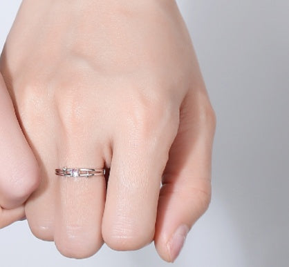 Sterling Silver Couple Ring Fashion Simple Band Ring For Him And Her Matching Rings Set For Everyday Wear Plus