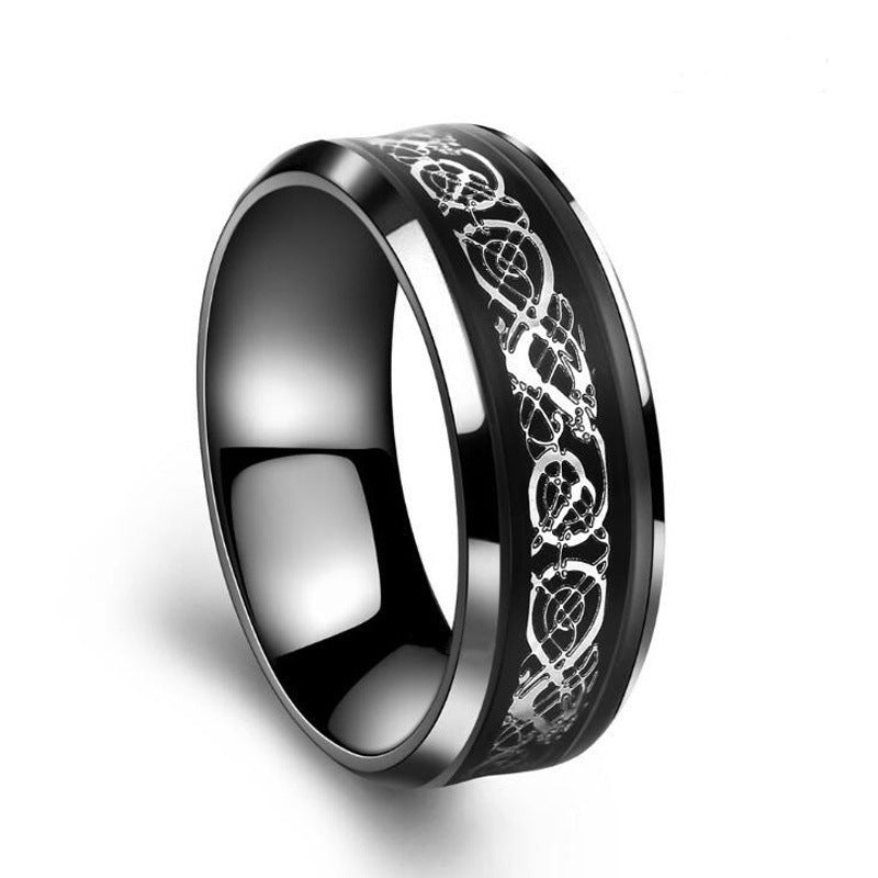 Unisex Geometric Ring With Zircon Inlay Alloy Band Gold Black Finish European American Style Jewelry For Women