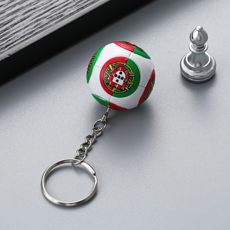 National Flag Keychain Durable PVC Plain Design Key Chain Small Gift Country Souvenir Single Keychain For Fans