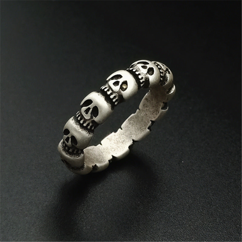 Stainless Steel Skull Ring Unisex Retro Style Accessory