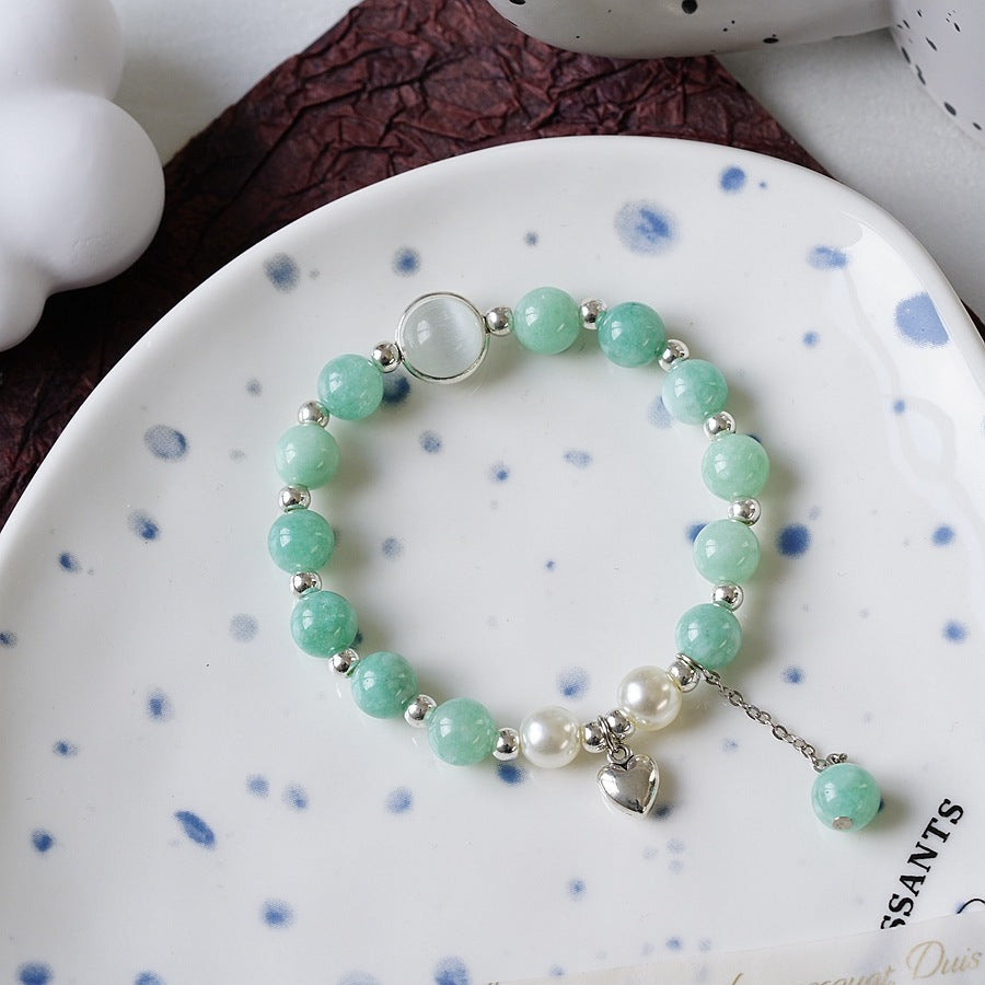 Womens Beaded Bracelet With Pearl Crystal And Alloy Animal Zodiac Charms Cartoon Adjustable Length Cute Charm