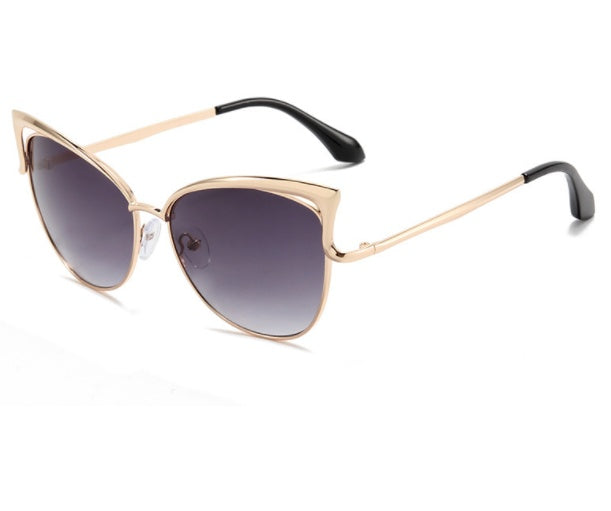 Womens Cat Eye Sunglasses With Metal Frame Lightweight Design European Fashion Eyewear UV Protection PC Lenses