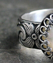 Womens Geometric Ring Electroplated Antique Silver Finish Alloy Retro Exaggerated Fashion Statement Jewelry Size7 8 9 10