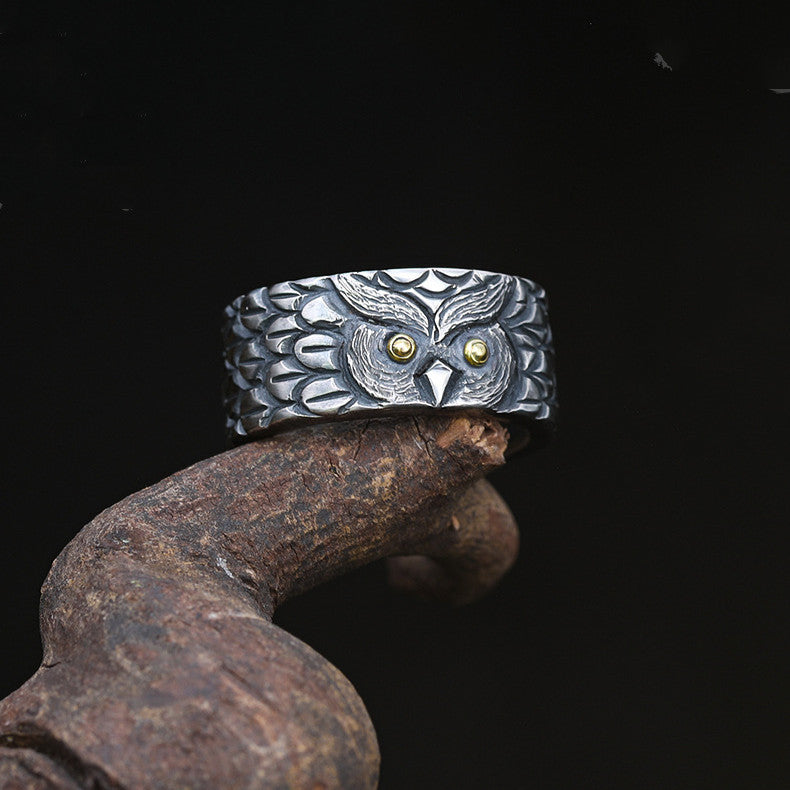 Geometric Copper Ring Adjustable Opening Retro Fashion Ring