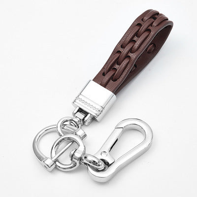 Keychain Car Accessory Gift Microfiber Leather Zinc Alloy Carabiner With Horseshoe Buckle And Screwdriver Kits