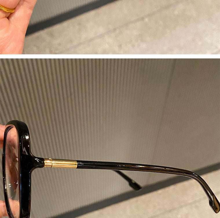 Blue Light Blocking Glasses Metal Frame Eyewear With Resin Lens Full Frame Box Glasses For Round Faces Black Classic