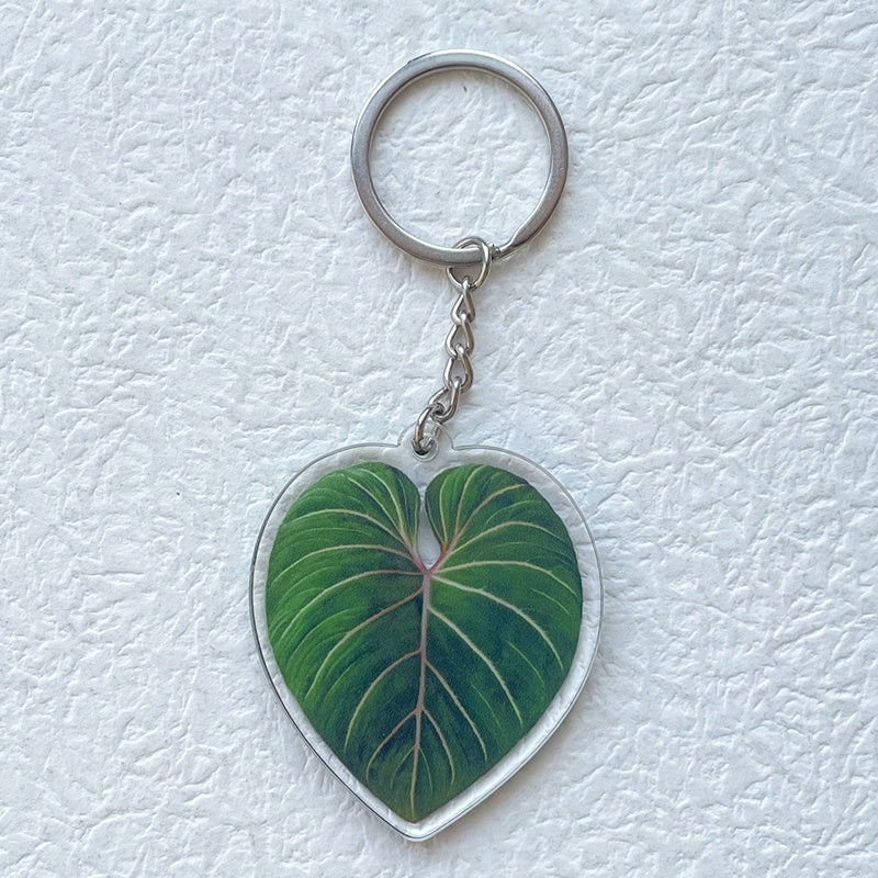 Leaf Keychain Acrylic Key Pendant Exquisite Flat Lightweight And Durable Design 6 Cm Length Ideal Key Accessory