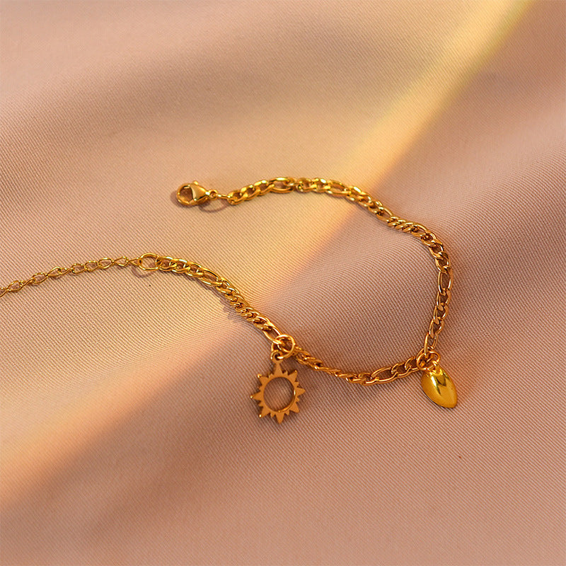 Sun And Moon Titanium Steel Couple Bracelets Geometric Design For Him And Her Silver Gold Gift Ideal Gift For Couples