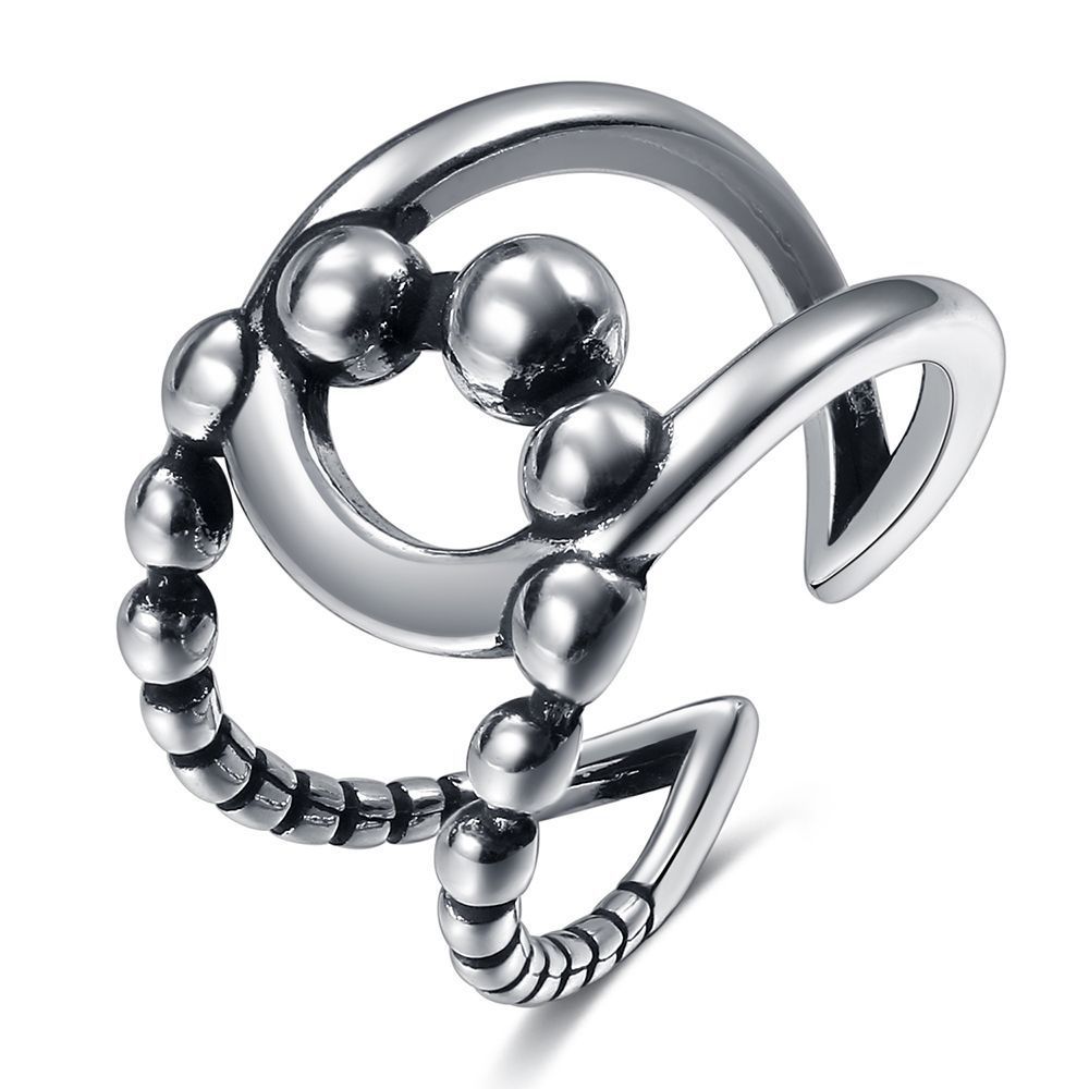 Unisex Silver Plated Geometric Ring Set for Index Finger Electroplated Finish Individually Packed Metal Rings Geometric