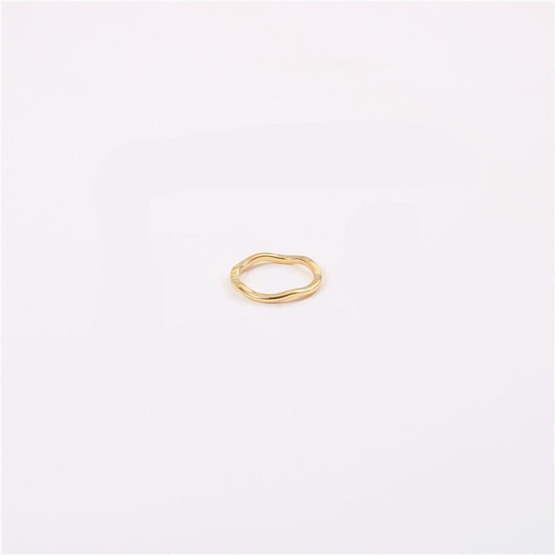 European And American Couple Ring Fashion Retro Double Ring Titanium Steel Ring 18K Gold Plated Ring Women Ring Anniversary Ring Gift for Her