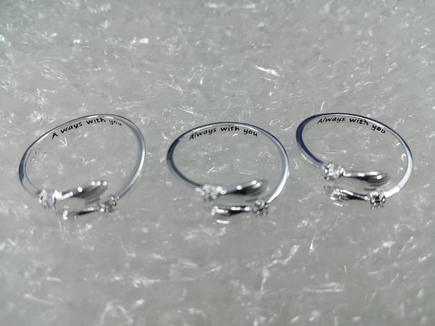 Open Hug Ring Gold Plated Adjustable Silver Ring With Diamond Treatment Open Mouth Fashion Jewelry For Women Today