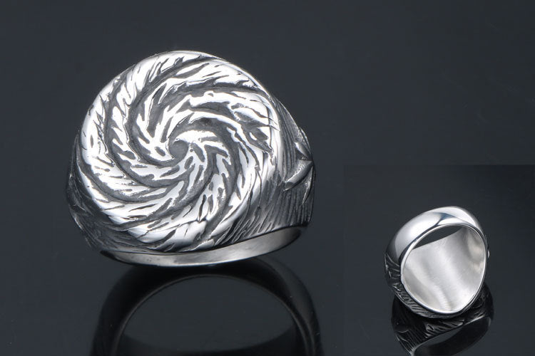 Creative Titanium Steel Mushroom Nail Flower Finger Ring