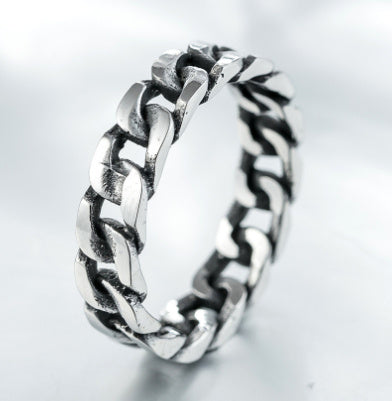 Stainless Steel Punk Chain Ring Non Mainstream Style Size 6 7 8 9 10 11 12 US Jewelry Accessory Fashion Styles