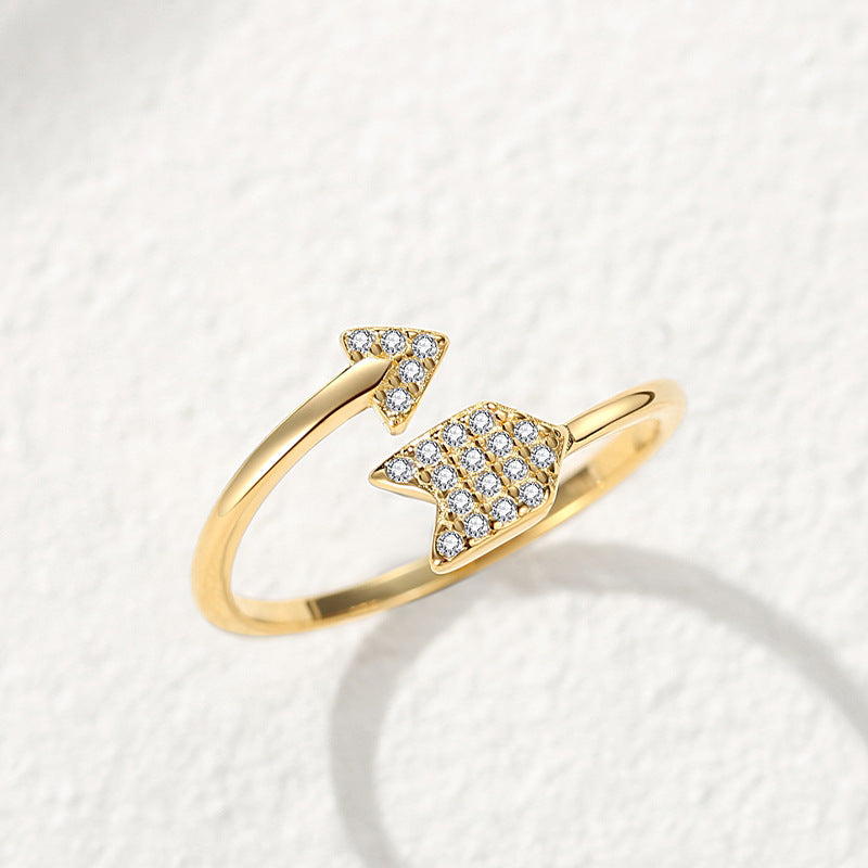 Womens Fashion Simple Index Finger Ring Silver Flower