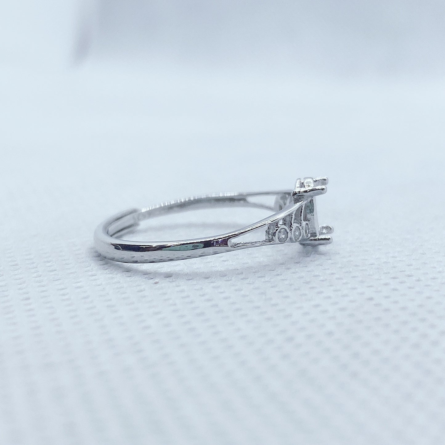 Sterling Silver Ring Holder 5x7mm Four Prong Empty Ring Base For Women Diy Jewelry Making Ring Setting For You