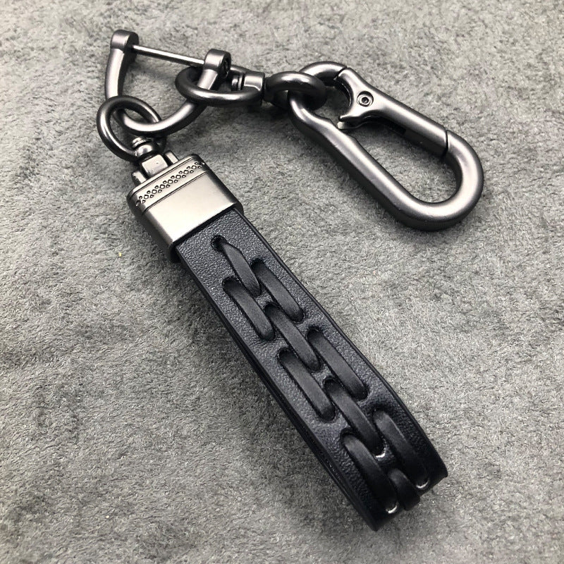 Keychain Car Accessory Gift Microfiber Leather Zinc Alloy Carabiner With Horseshoe Buckle And Screwdriver Kits