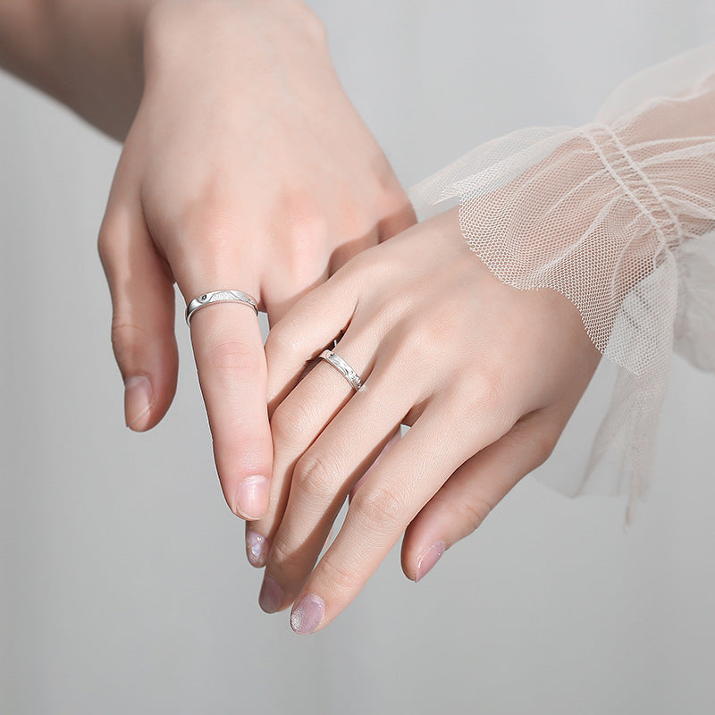 Sun And Moon Ring Silver Electroplated Korean Shanghai Design Individually Packed Souvenir Gift For Her Celestial