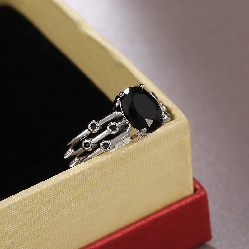 Womens Geometric Ring Gold Plated Copper With Artificial Gemstones Individually Packed For Travel Travel Ready