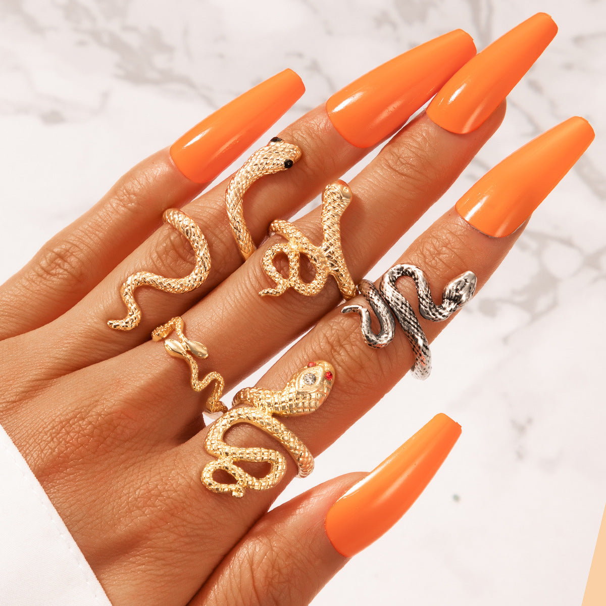 Unisex Geometric Ring Set Alloy Knuckle Rings Retro Ethnic Metal Elements Fashion For Everyday Wear Boho Chic