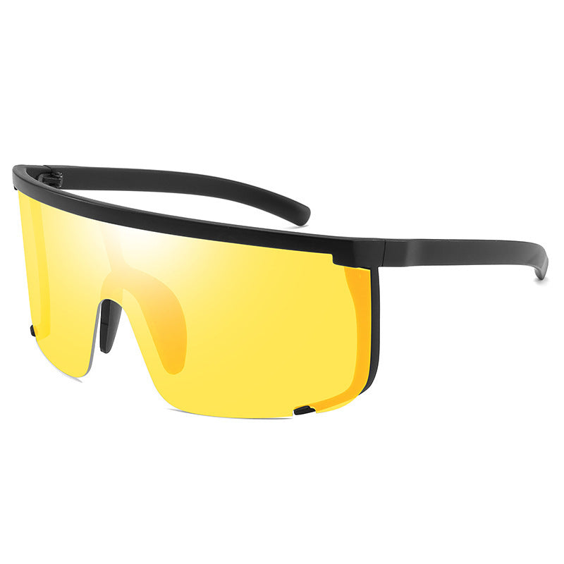 Sports Sunglasses Windproof Large Frame PC Lens Riding Glasses Motorcycle Semi Rimless Eye Protection Colorful