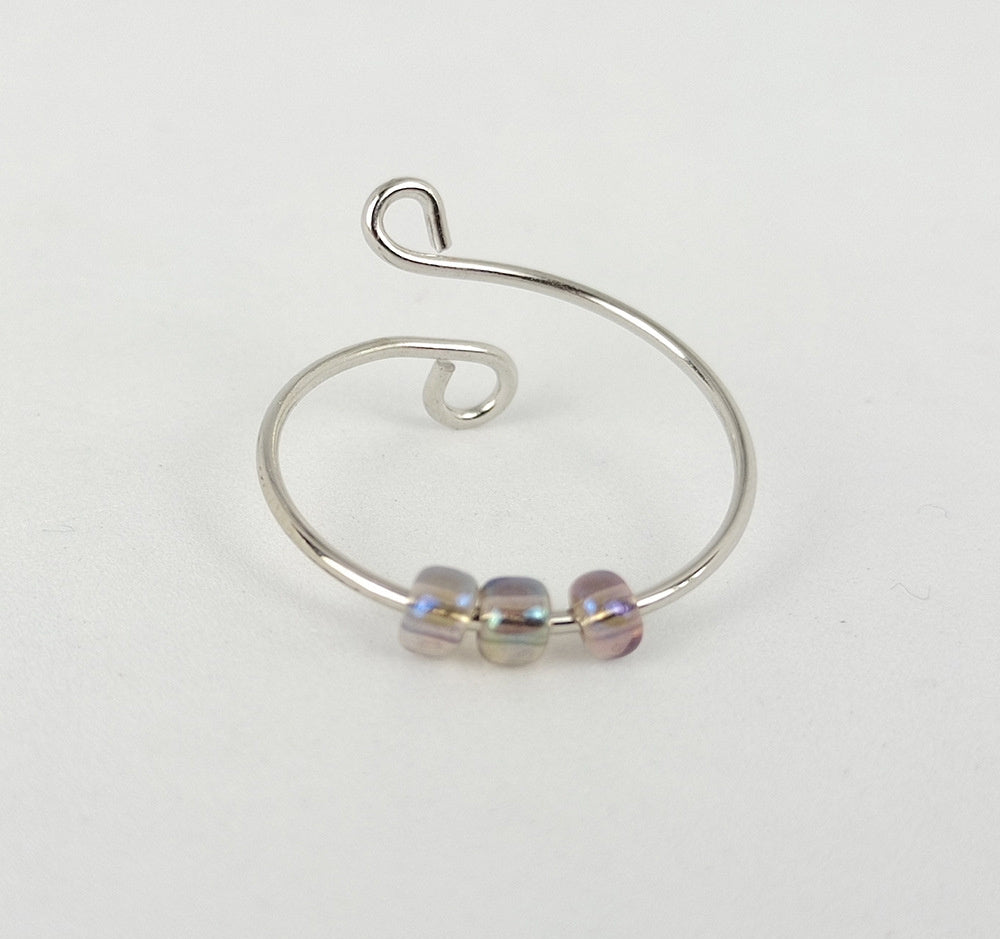 Rotating Anxiety Relief Ring Adjustable Fidget Band Geometric Alloy Electroplated Fashion Ring Cute Knuckle Ring