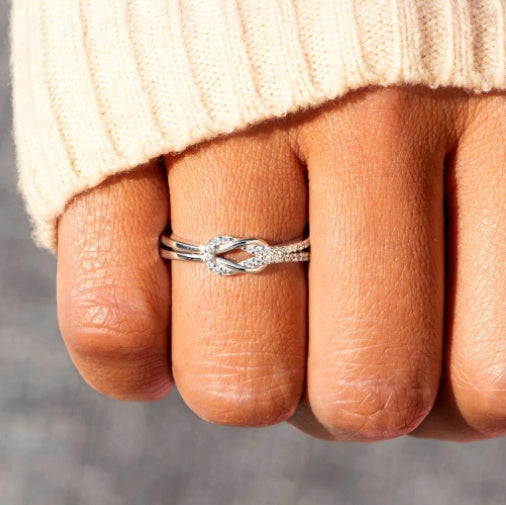 Open Ring Personalized Womens Adjustable Copper Ring With Geometric Design In Platinum Tone Elegant Daily Wear