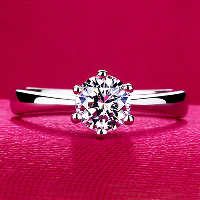 Sterling Silver Hearts Arrows Zircon Ring For Women GeometricArt Openable Adjustable Promise Rings Gifts Today