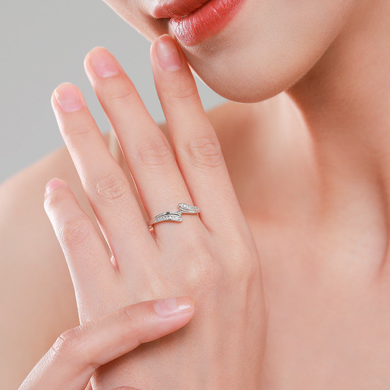 Womens Ring S925 Sterling Silver Geometric Asymmetric Design Diamond Cut Gold Plated Artificial Gem Inlay Luxe