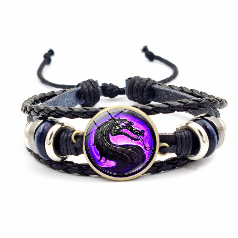 Unisex Woven Bracelet Constellation Design Alloy Bangle