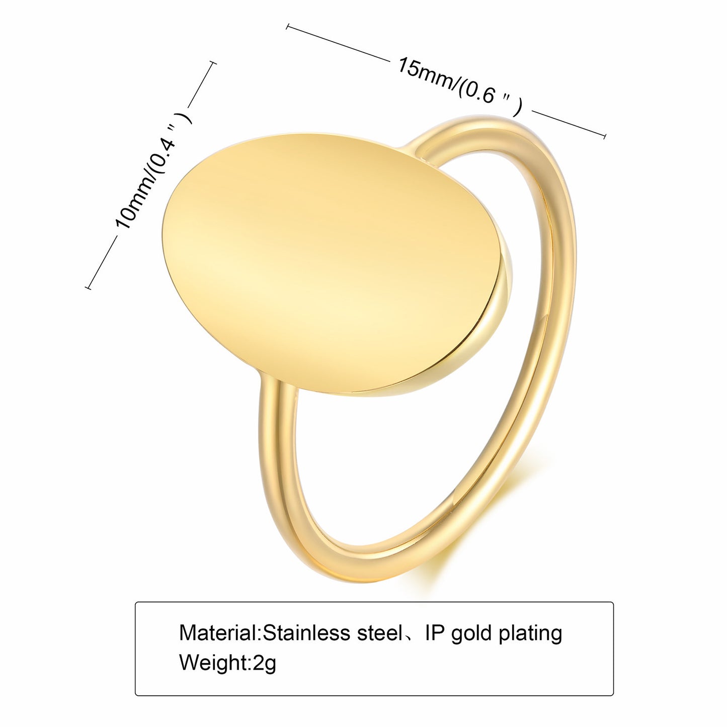 Womens Birth Month Flower Rings Golden Steel Electroplated U Shape Ring Natural Ring Gifts For Her Birthday No