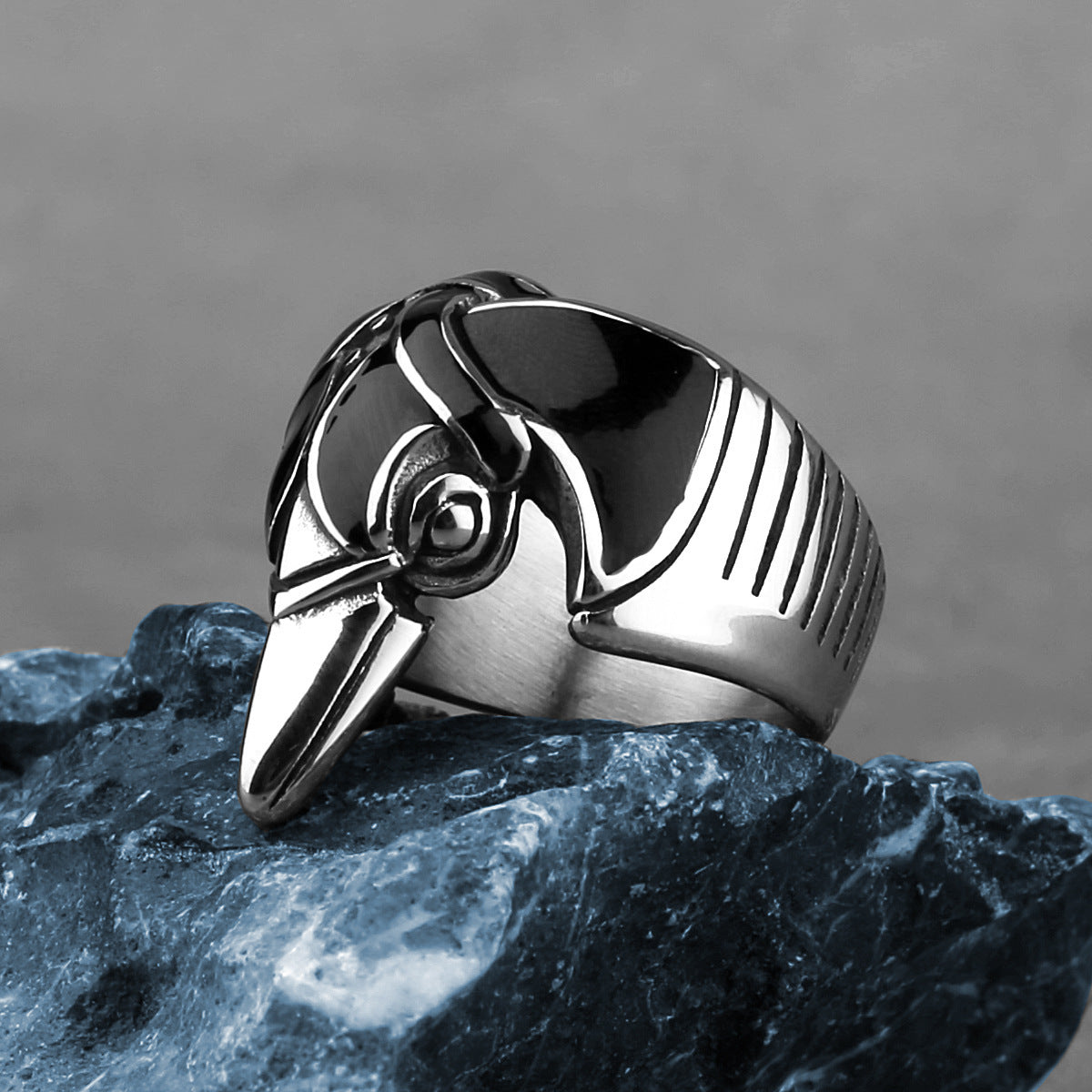 Viking Crow Stainless Steel Ring Norse Mythology Animal Design Jewelry Size 7 8 9 10 11 12 13 Gift Collectible
