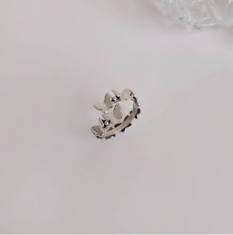 Electroplated Copper Ring With Geometric Design Cross Crown Wings Non Fading Finish Trendy Jewelry Popular Elements