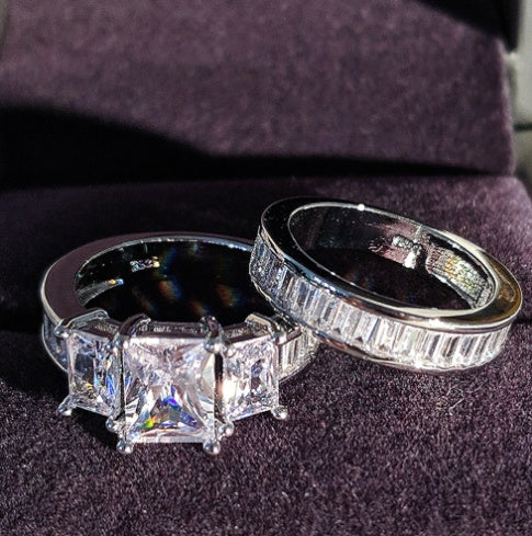 Geometric Pear Drop Copper Ring With Zircon For Festivals