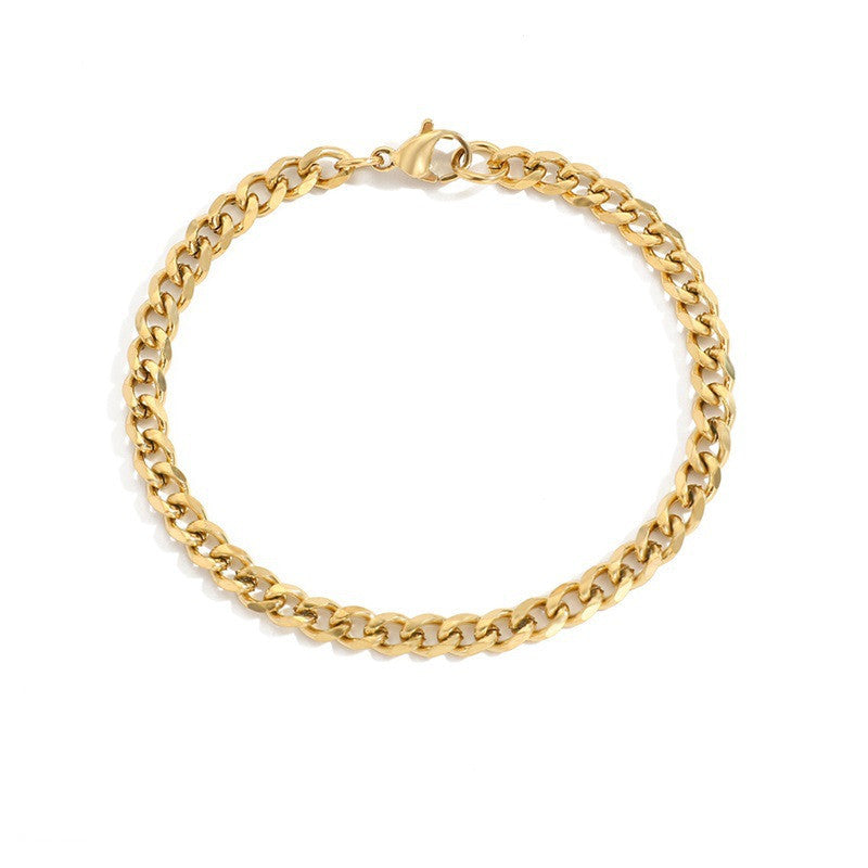 Stainless Steel Electroplated Minimalist Bangle Bracelet For Men And Women 4mm 6mm 8mm 16cm 18cms 19cms Trendy