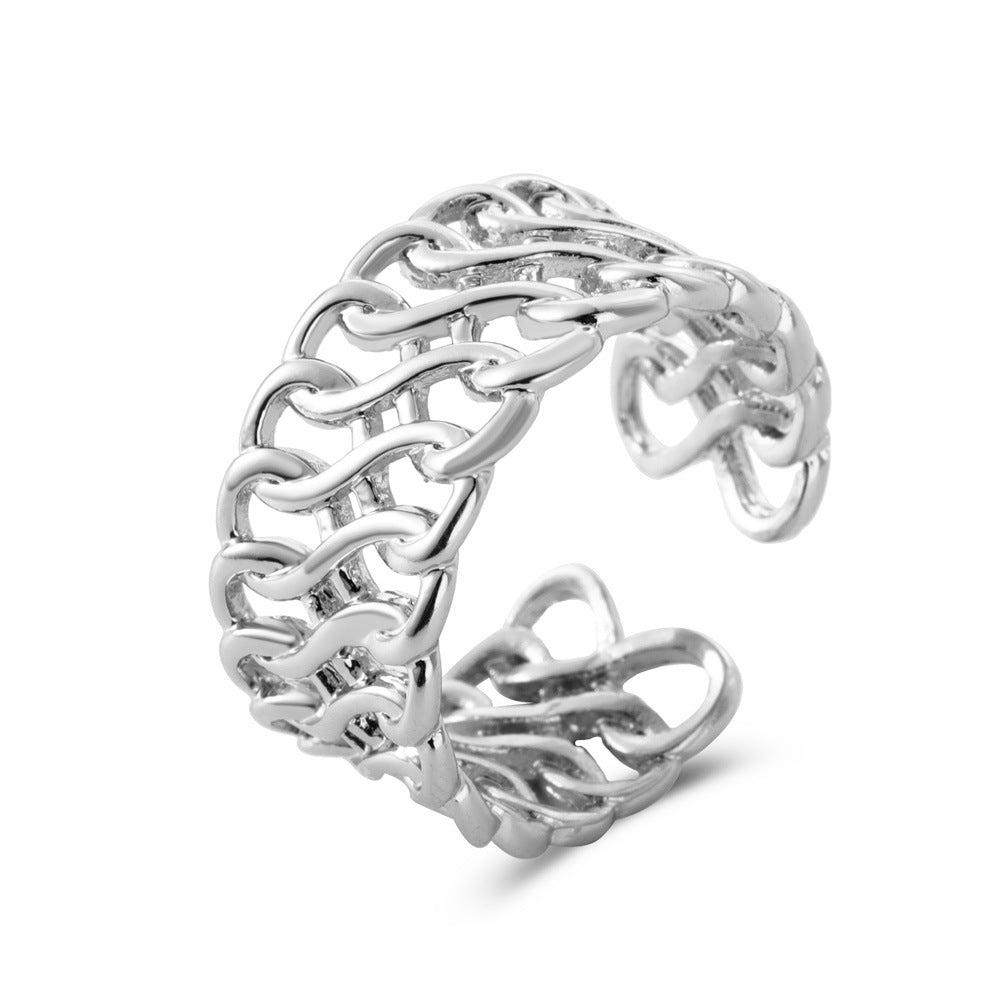 Womens Alloy Rings Retro Geometric Pearl Portrait Ring Love Rings Fashion Jewelry Unto Women Metal Rings Retro