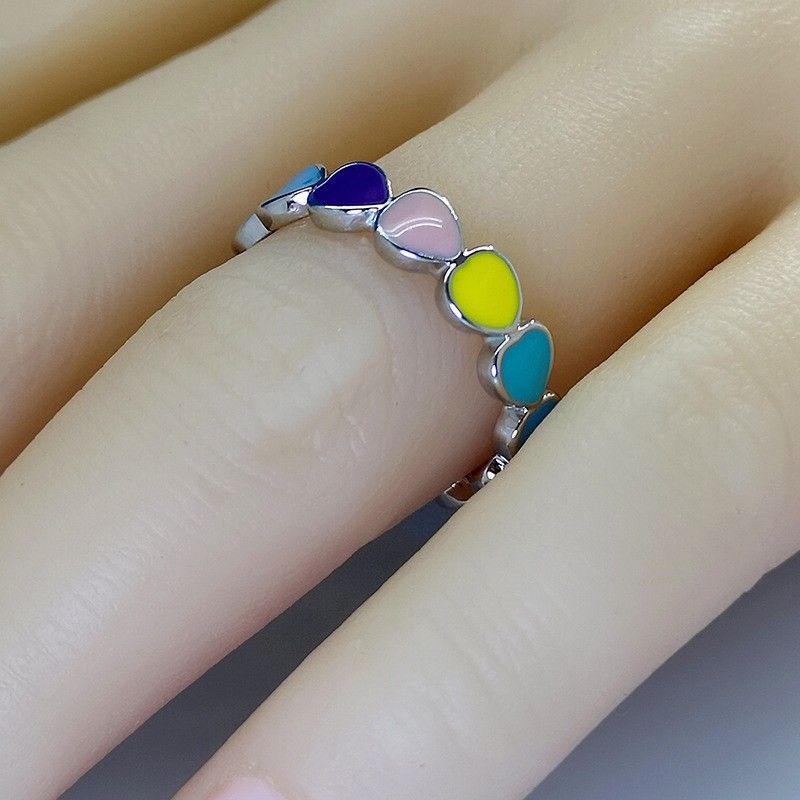 Heart Ring Zinc Alloy Love Heart Design Jewelry For Women