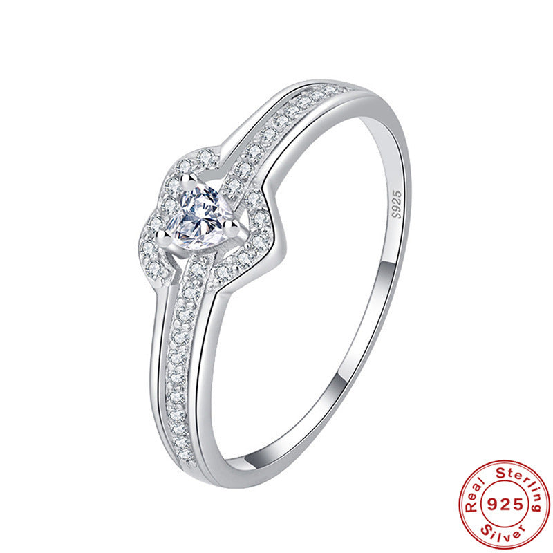 Sterling Silver Electroplated Geometric Round Ring For Women Gift For Her Affordable Luxury Jewelry For Everyday Wear