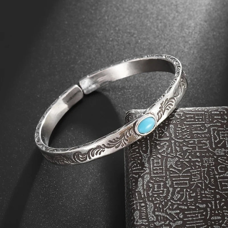 Engraved Vintage Ring Bracelet Elegant Alloy Jewelry Gift For Men Women Electroplated Accessory Timeless Gift Idea