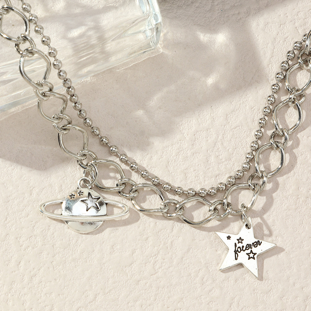 Womens Bracelet Set Fashion Jewelry Electroplated Iron Metal Bangles Irregular Design Bracelet for Women Girls