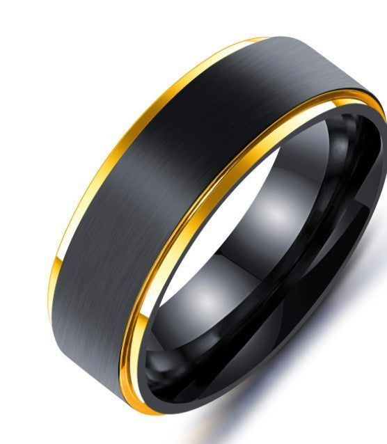 Stainless Steel Ring Rose Gold Color And Gold Color 8mm Width Size 6 To 13 Individually Packaged Band Ring Soon