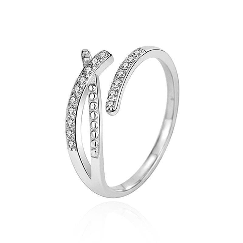 Women's 925 Silver Ring Simple Index Finger Ring Individually Packed Ring Women's Silver Ring New Personality Ring Niche Design Sense Ring Versatile Ring